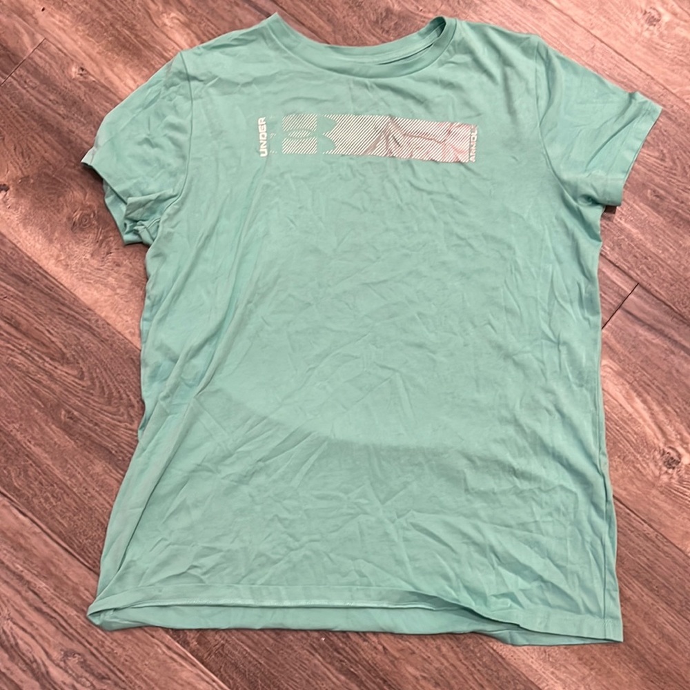 Teal under amour shirt size medium